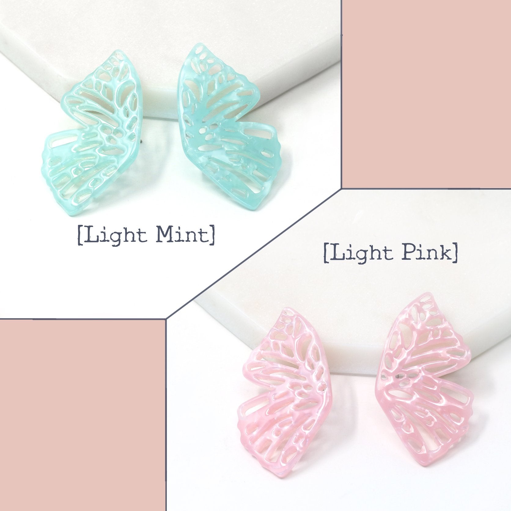 Butterly Resin Statement Earring - Bauble Sky