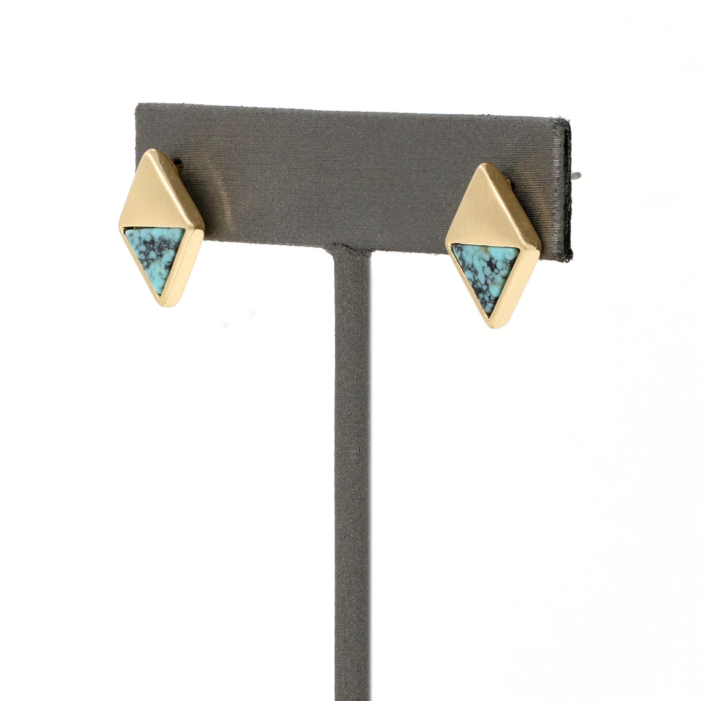 Semi-Precious Stone Modern Stud - Bauble Sky