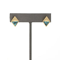 Semi-Precious Stone Modern Stud - Bauble Sky