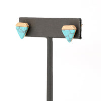 Small Hexagon Stone Stud - Bauble Sky
