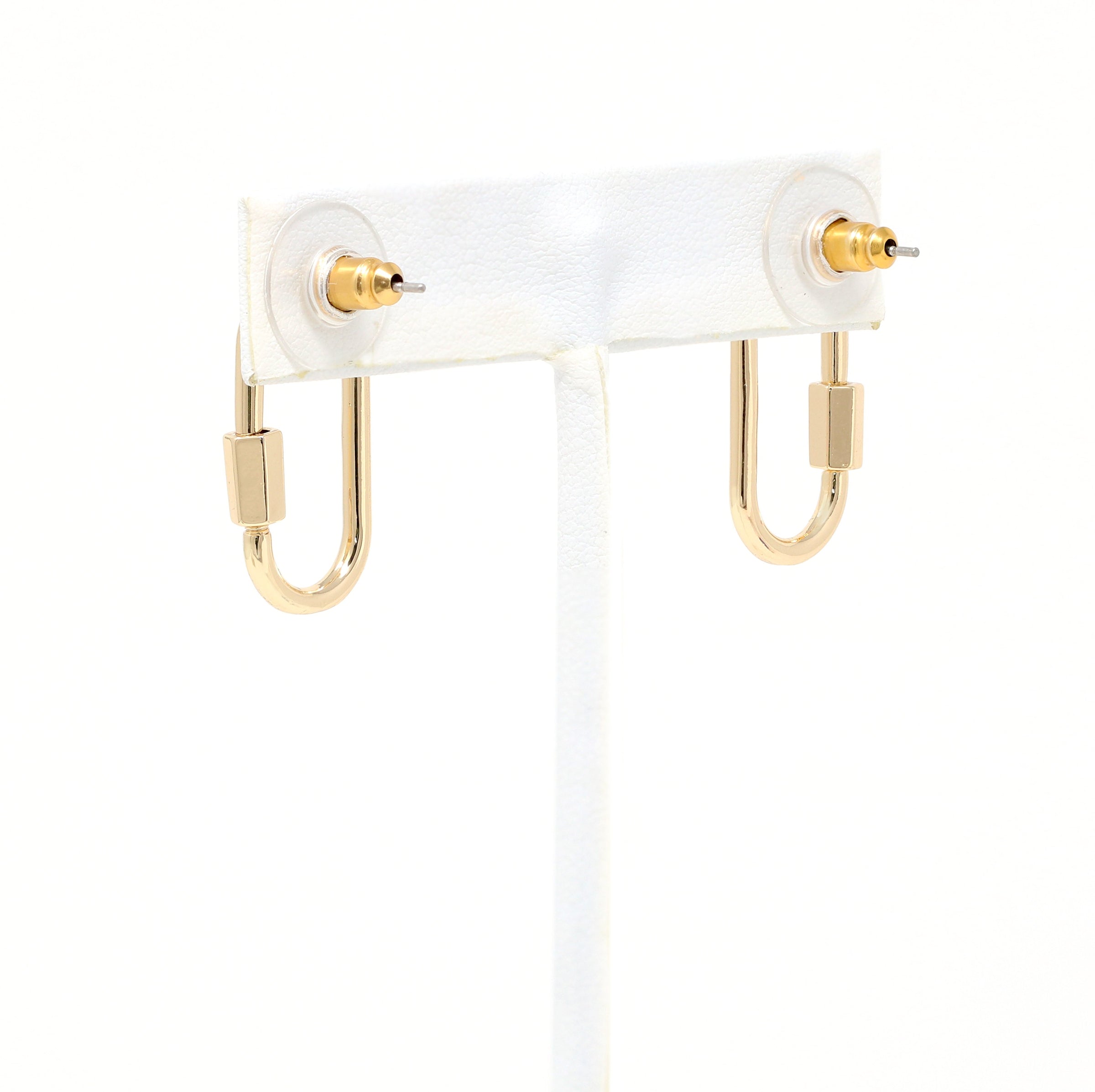 Carabiner Lock Stud Earring - Bauble Sky