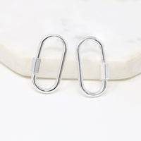 Carabiner Lock Stud Earring - Bauble Sky
