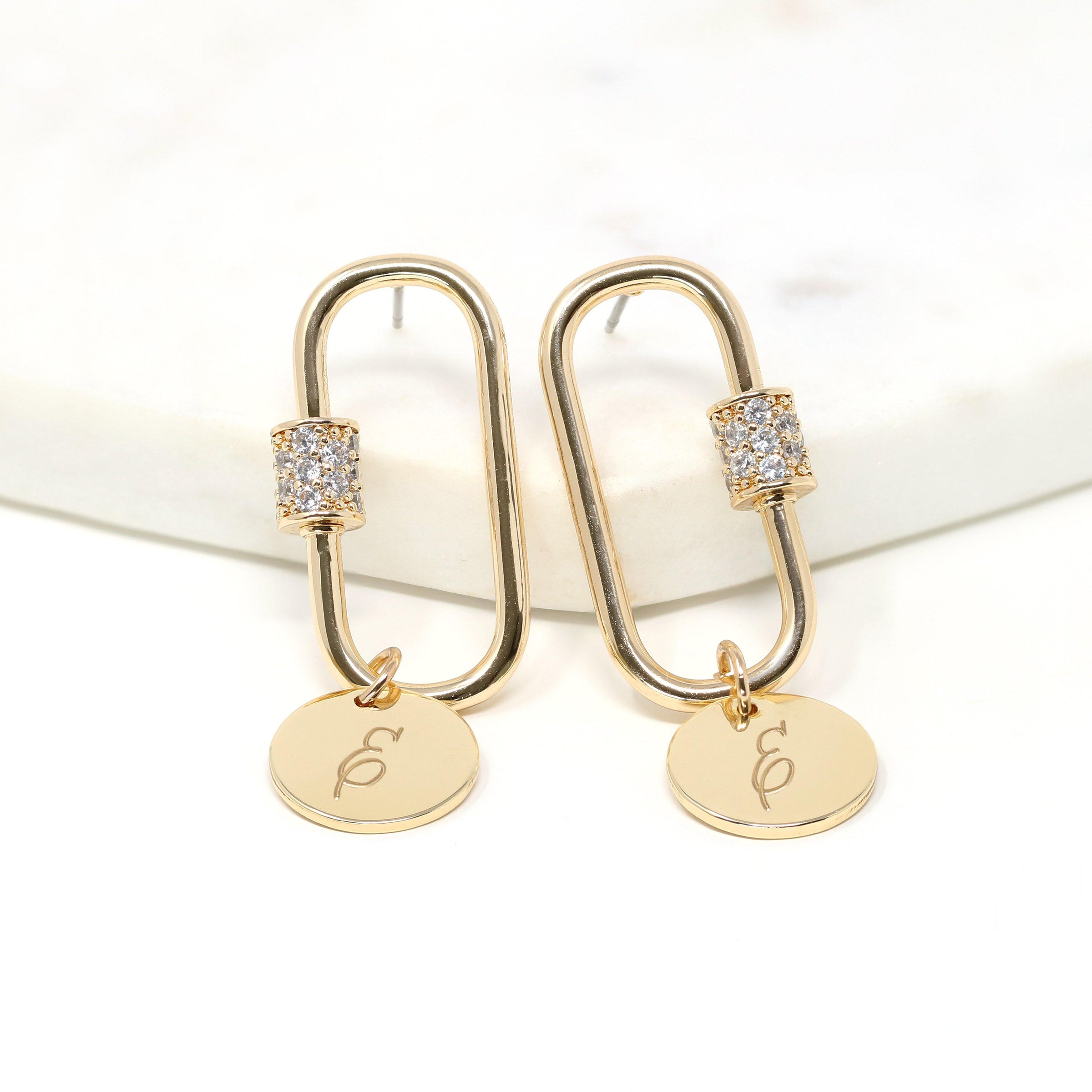 Personalized Carabiner Earring - Bauble Sky