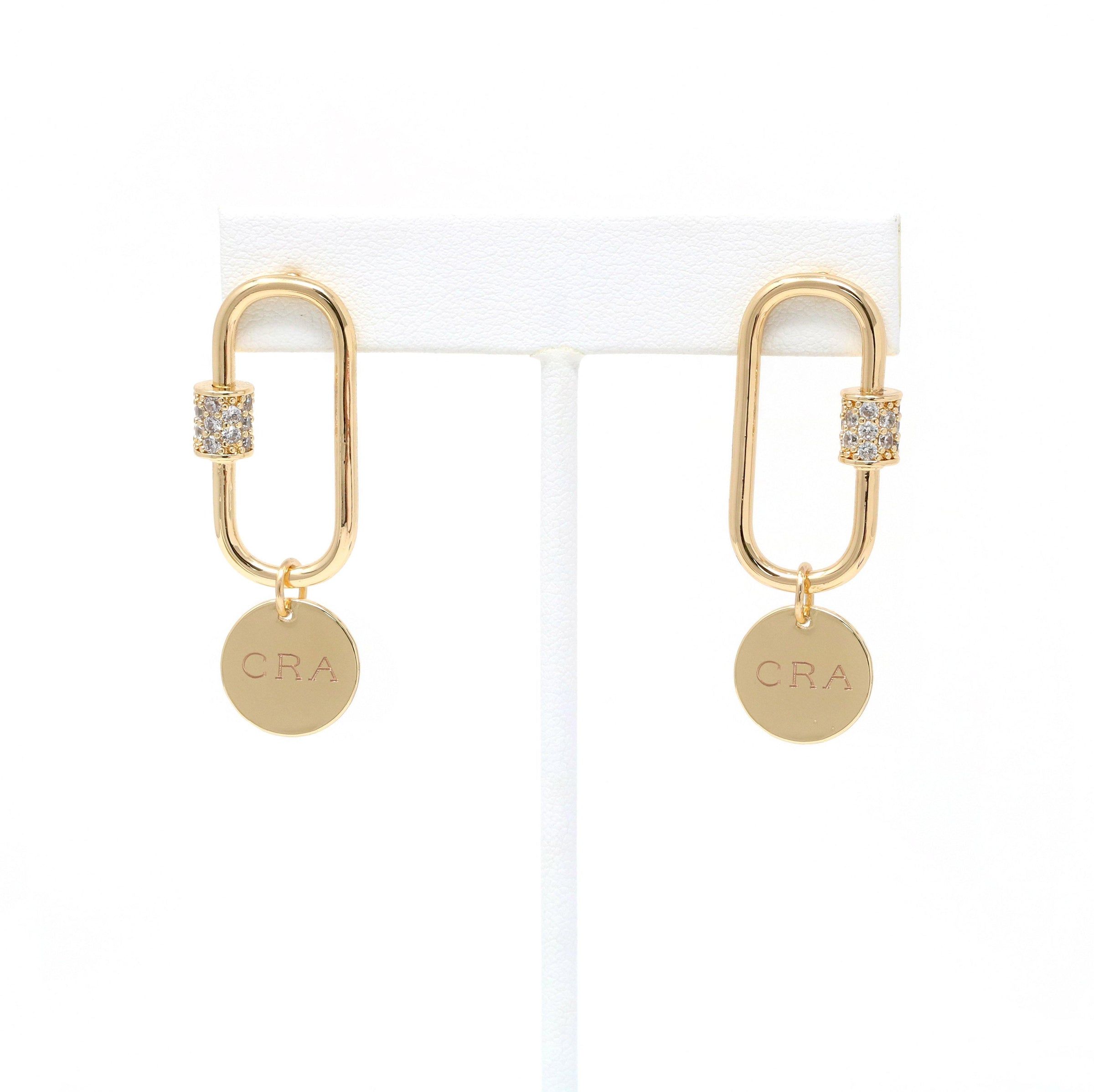 Personalized Carabiner Earring - Bauble Sky