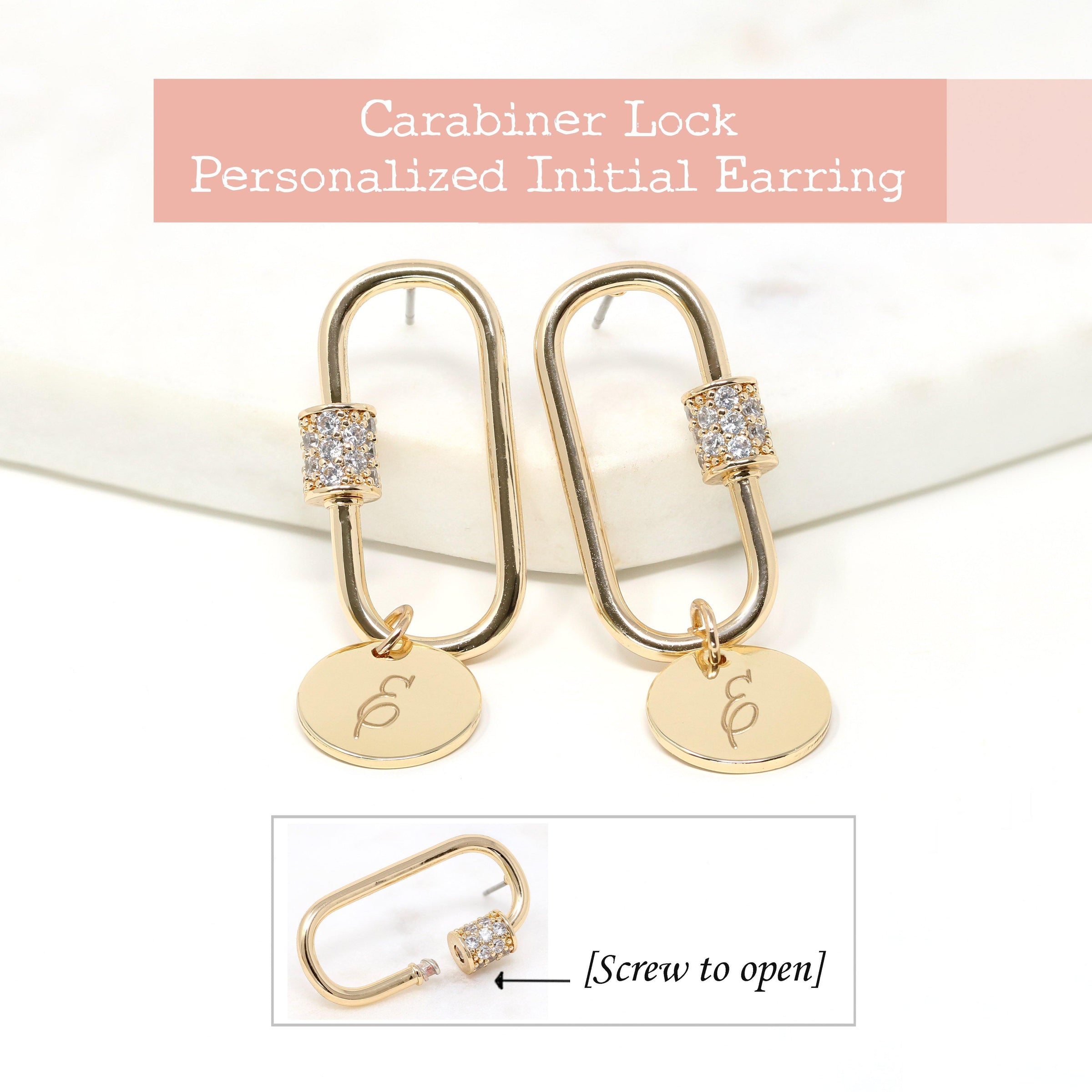 Personalized Carabiner Earring - Bauble Sky