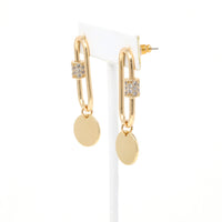 Pave Carabiner Earring - Bauble Sky