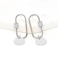 Pave Carabiner Earring - Bauble Sky