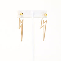 Lightning Bolt Modern Hoop Earrings