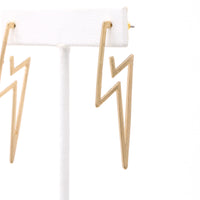 Lightning Bolt Modern Hoop Earrings