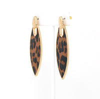 Leopard Print Leather Earrings