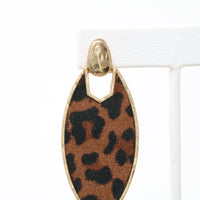 Leopard Print Leather Earrings
