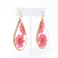 Large Dried Flower Resin Earring