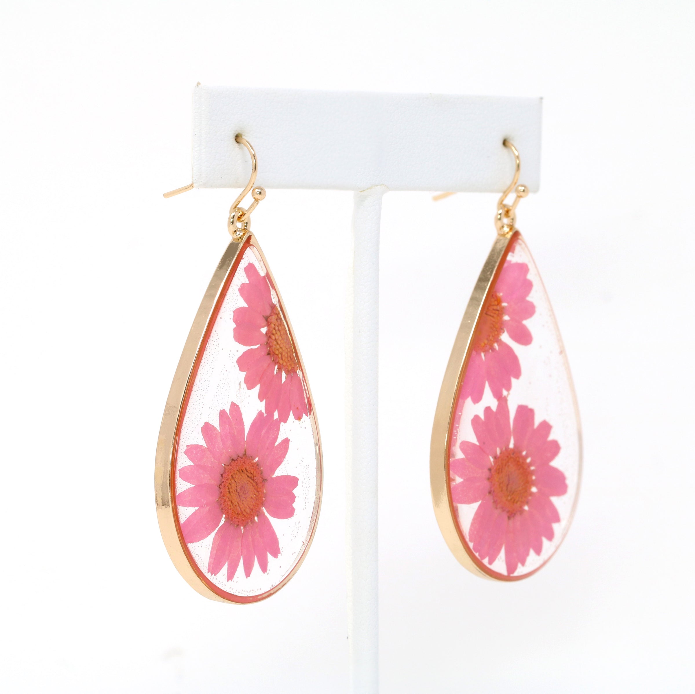 Large Dried Flower Resin Earring