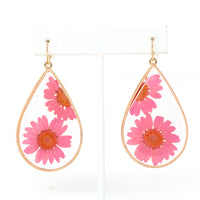 Large Dried Flower Resin Earring