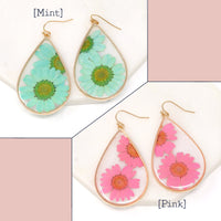 Large Dried Flower Resin Earring