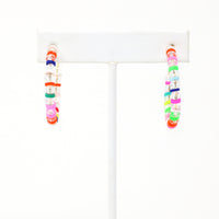 Multi Glass Beaded Earring