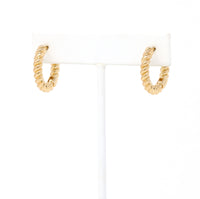 Bold Twist Huggie Earring 20mm