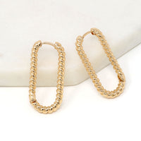 Twist Oval Huggie Earring