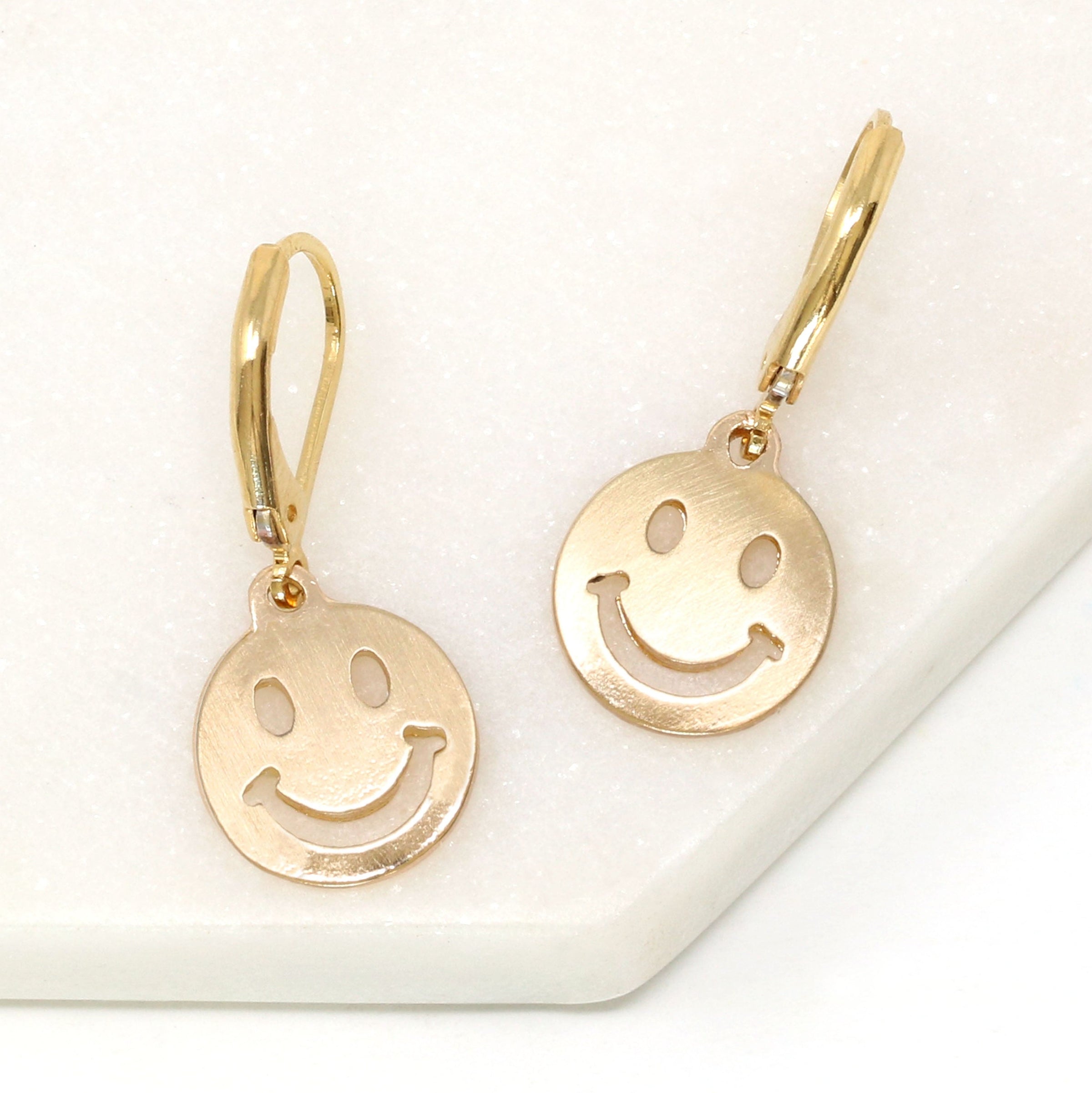 Smiley Face  Drop Earrings