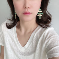 Wooden Leaf Dangle Earrings