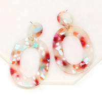 Oval Resin Statement Earring