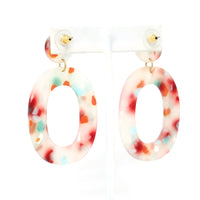 Oval Resin Statement Earring