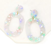 Oval Resin Statement Earring