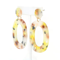 Oval Resin Statement Earring