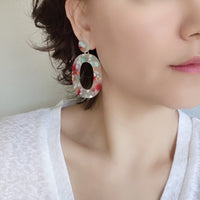 Oval Resin Statement Earring