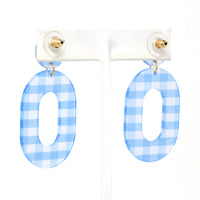 Oval Resin Drop Earrings
