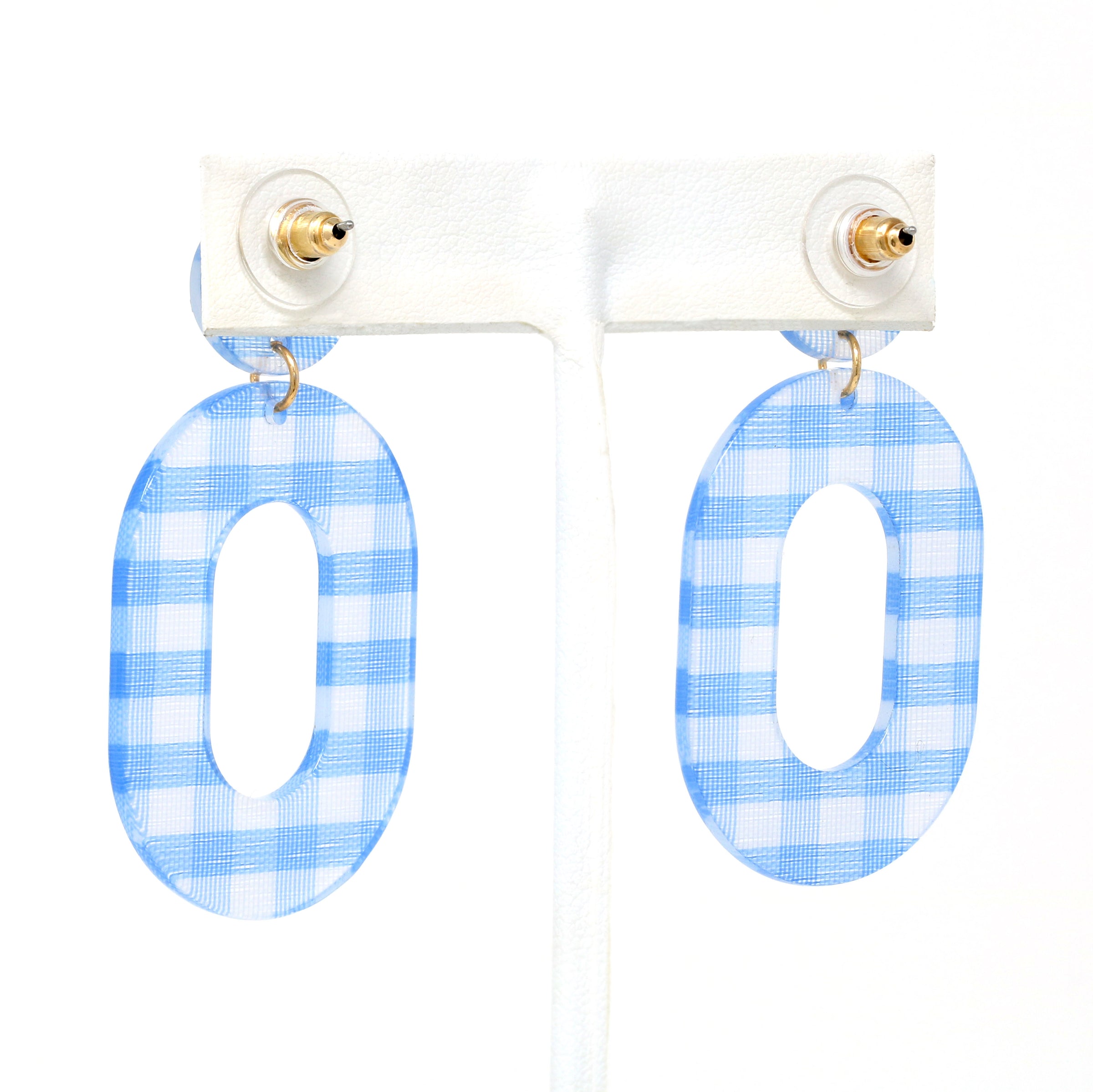 Oval Resin Drop Earrings