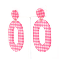 Oval Resin Drop Earrings