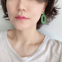 Oval Resin Drop Earrings