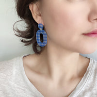 Oval Resin Drop Earrings
