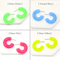 Neon Bold Resin Earrings