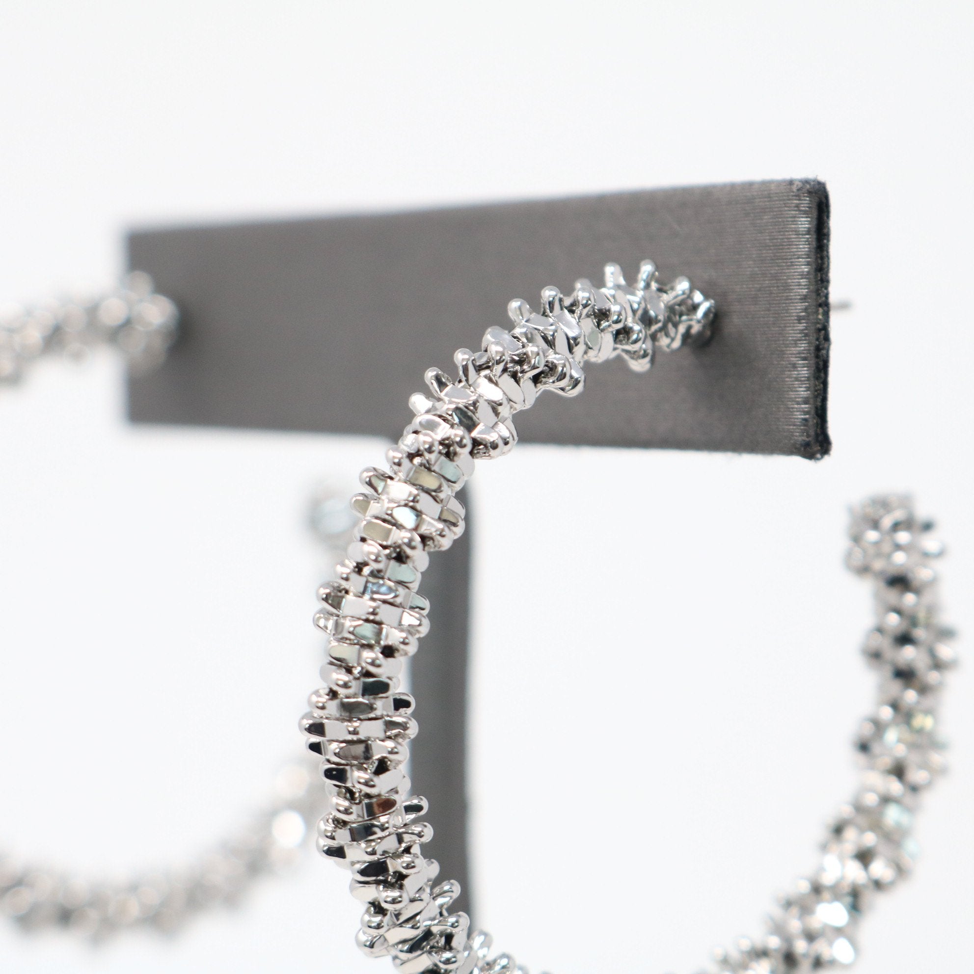 Textured Modern Metal Hoop - Bauble Sky