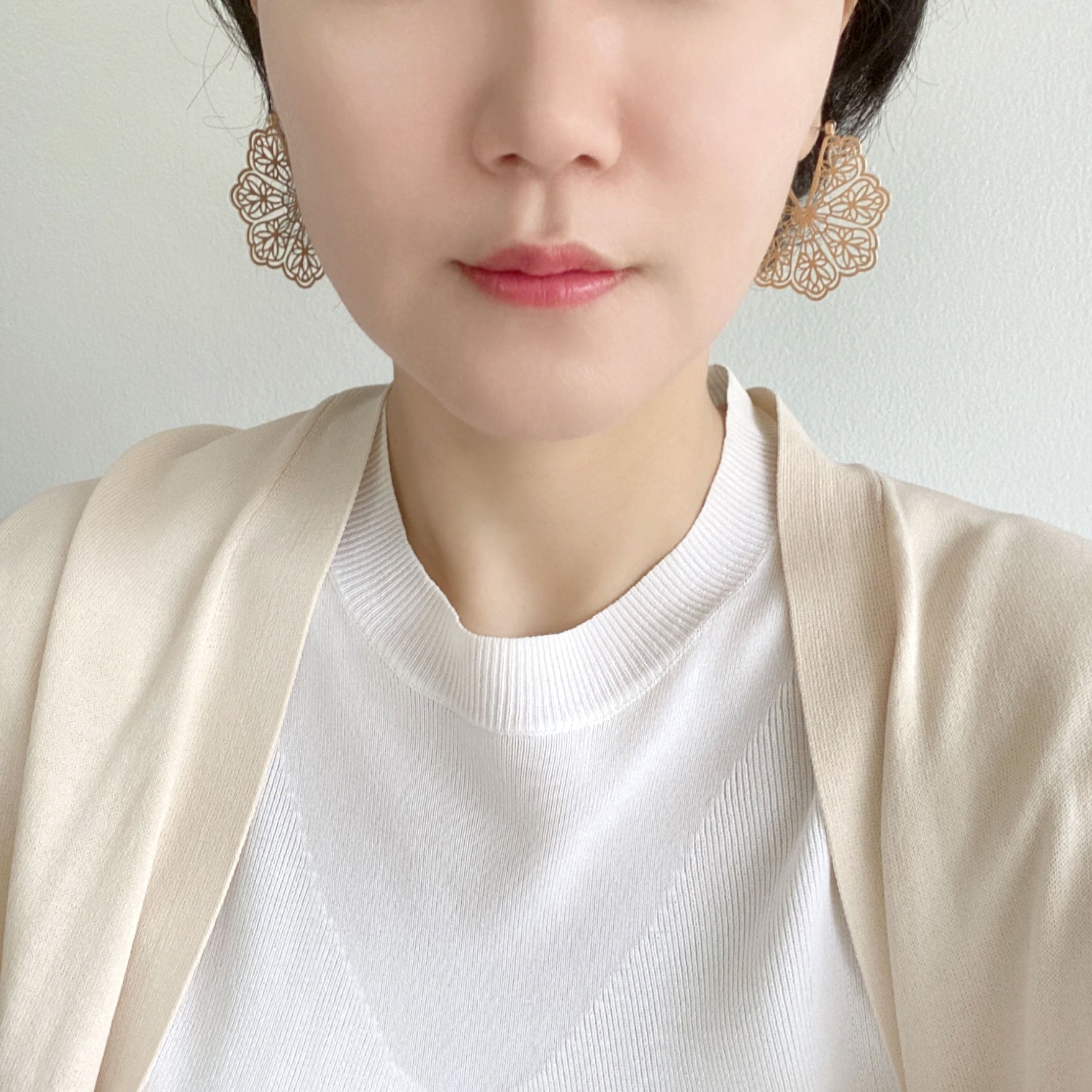 Floral Filigree Hoop Earrings