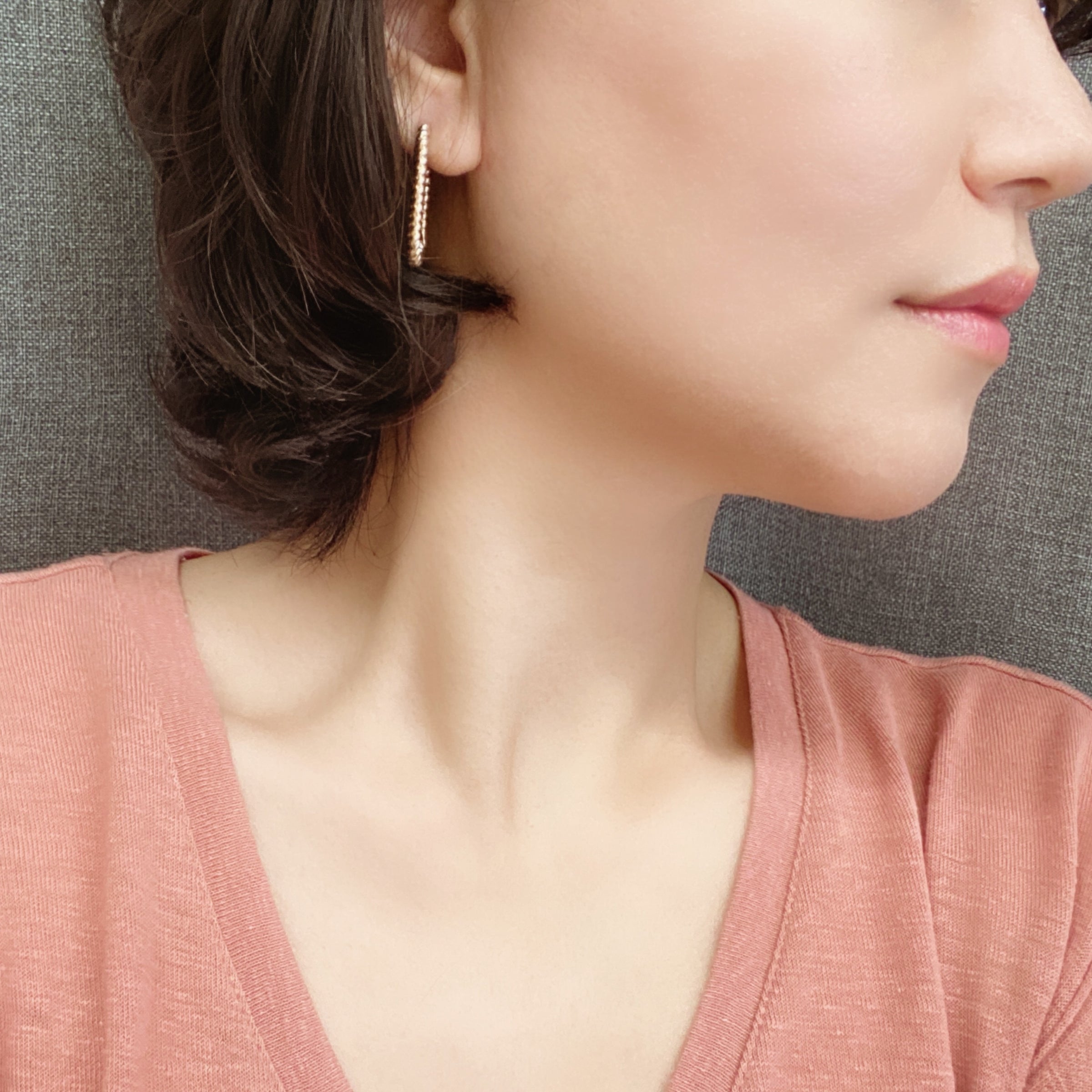 Twist Oval Huggie Earring