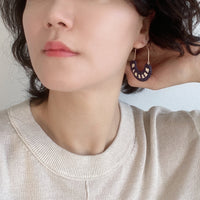 Raffia Crescent Hoop Earrings