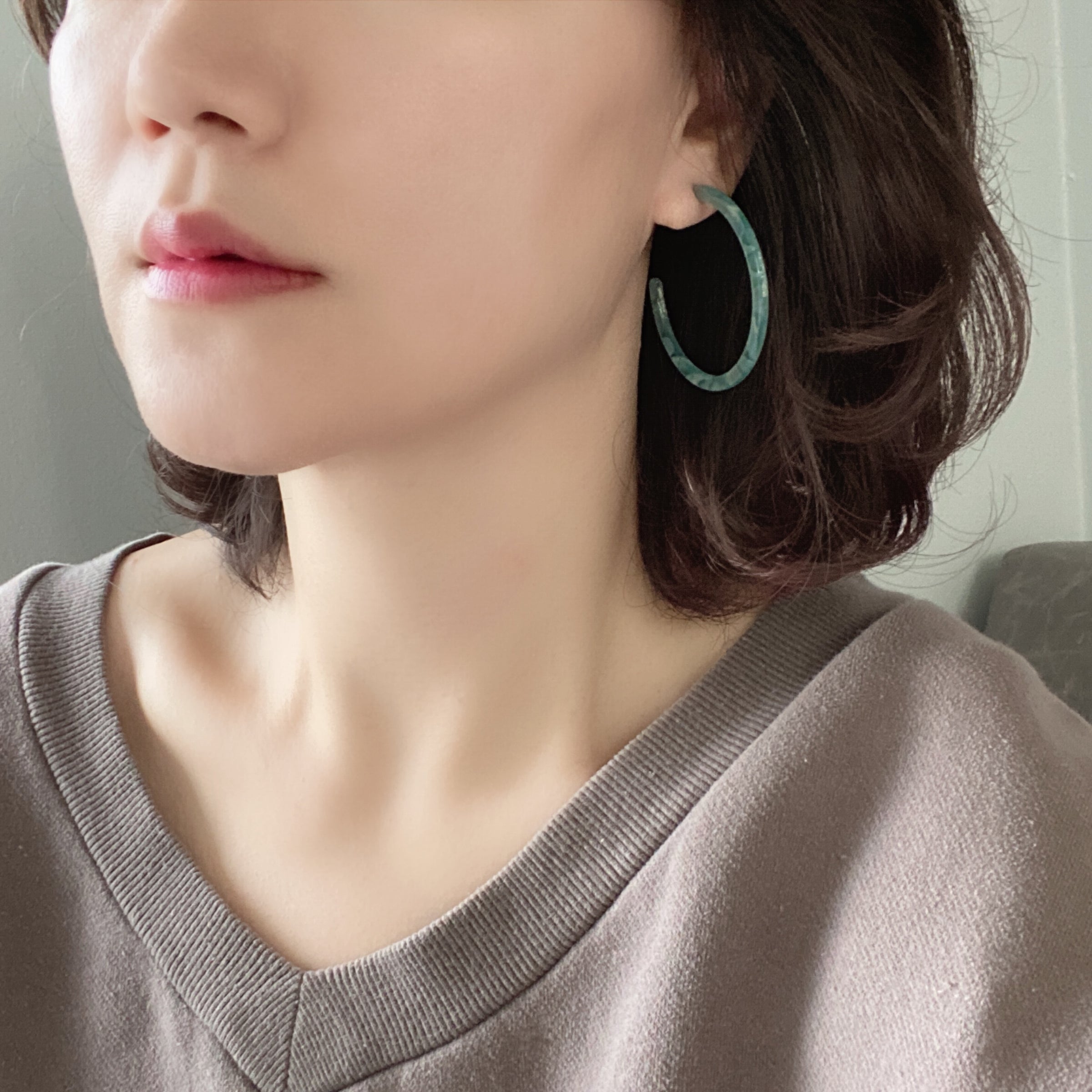Resin Hoop Earrings