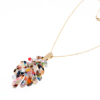 Leaf Resin Long Pendant Necklace - Bauble Sky