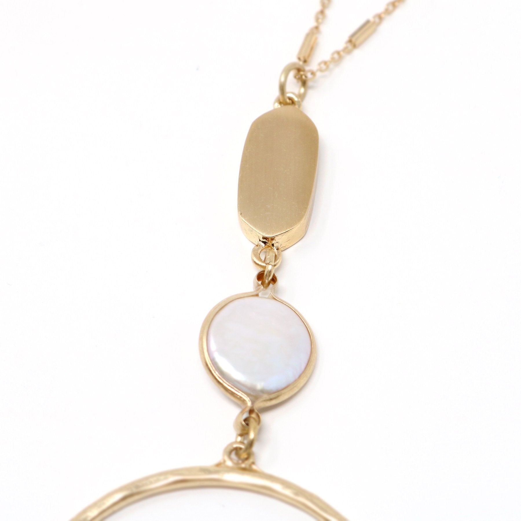 Freshwater Pearl Long Pedant Necklace - Bauble Sky