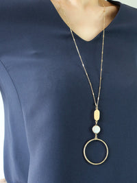 Freshwater Pearl Long Pedant Necklace - Bauble Sky