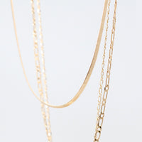 3 Layer Necklace with Rectangle Charm - Bauble Sky