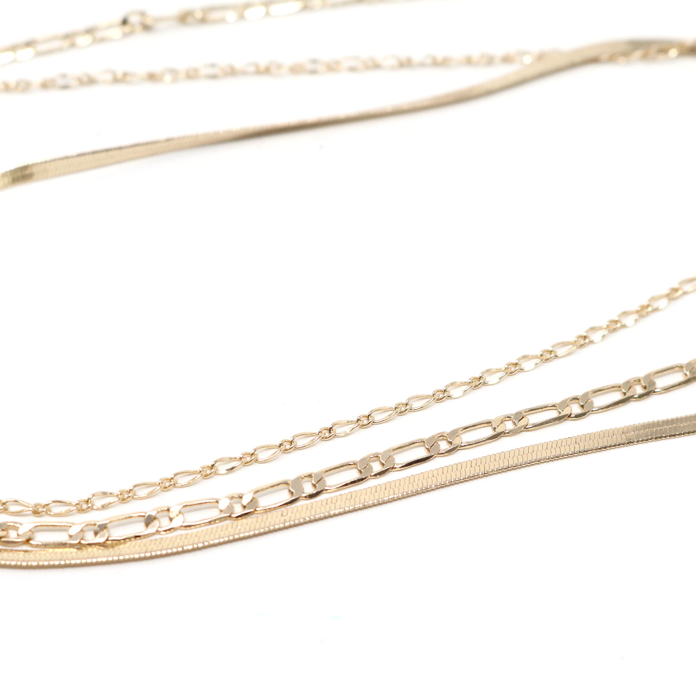 3 Layer Necklace with Rectangle Charm - Bauble Sky