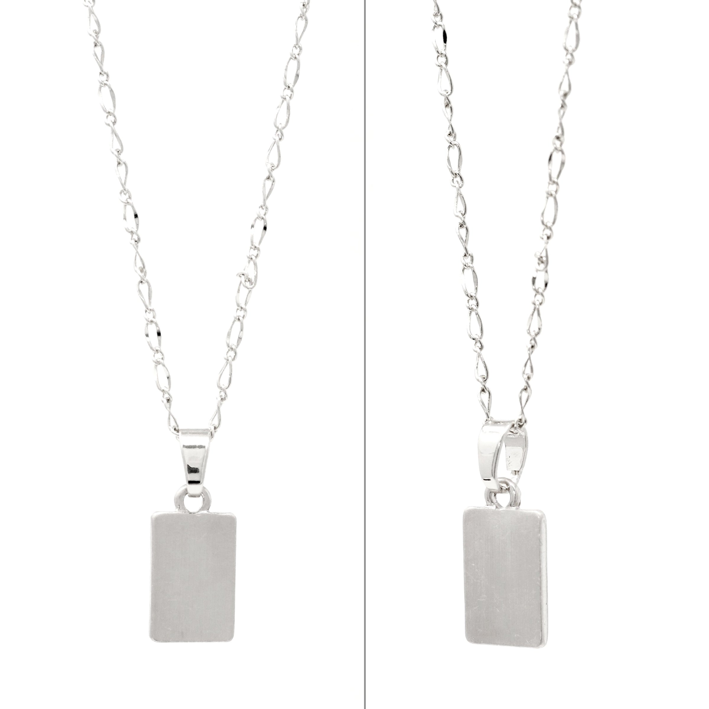 3 Layer Necklace with Rectangle Charm - Bauble Sky