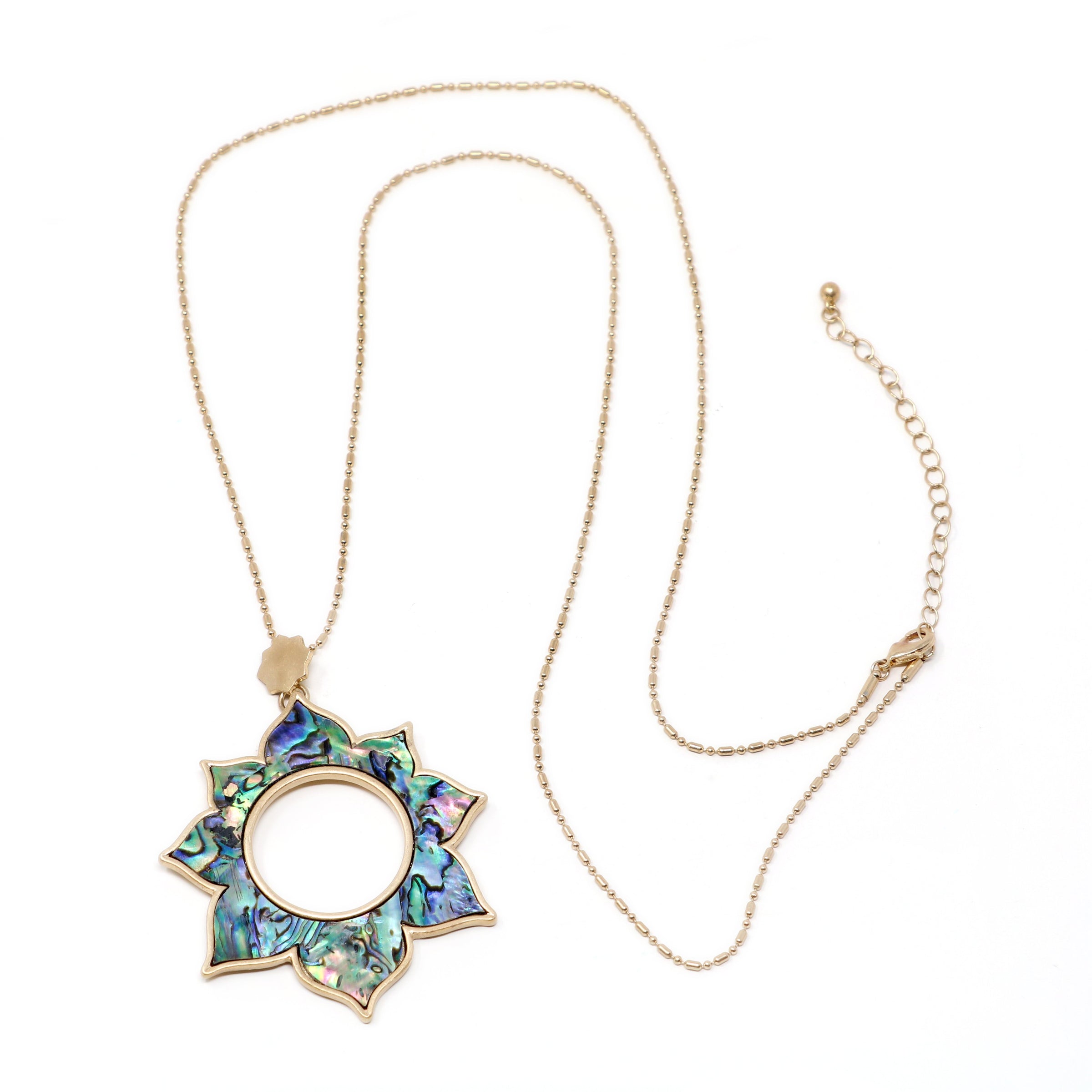 Abalone Shell Pendant Necklace - Bauble Sky