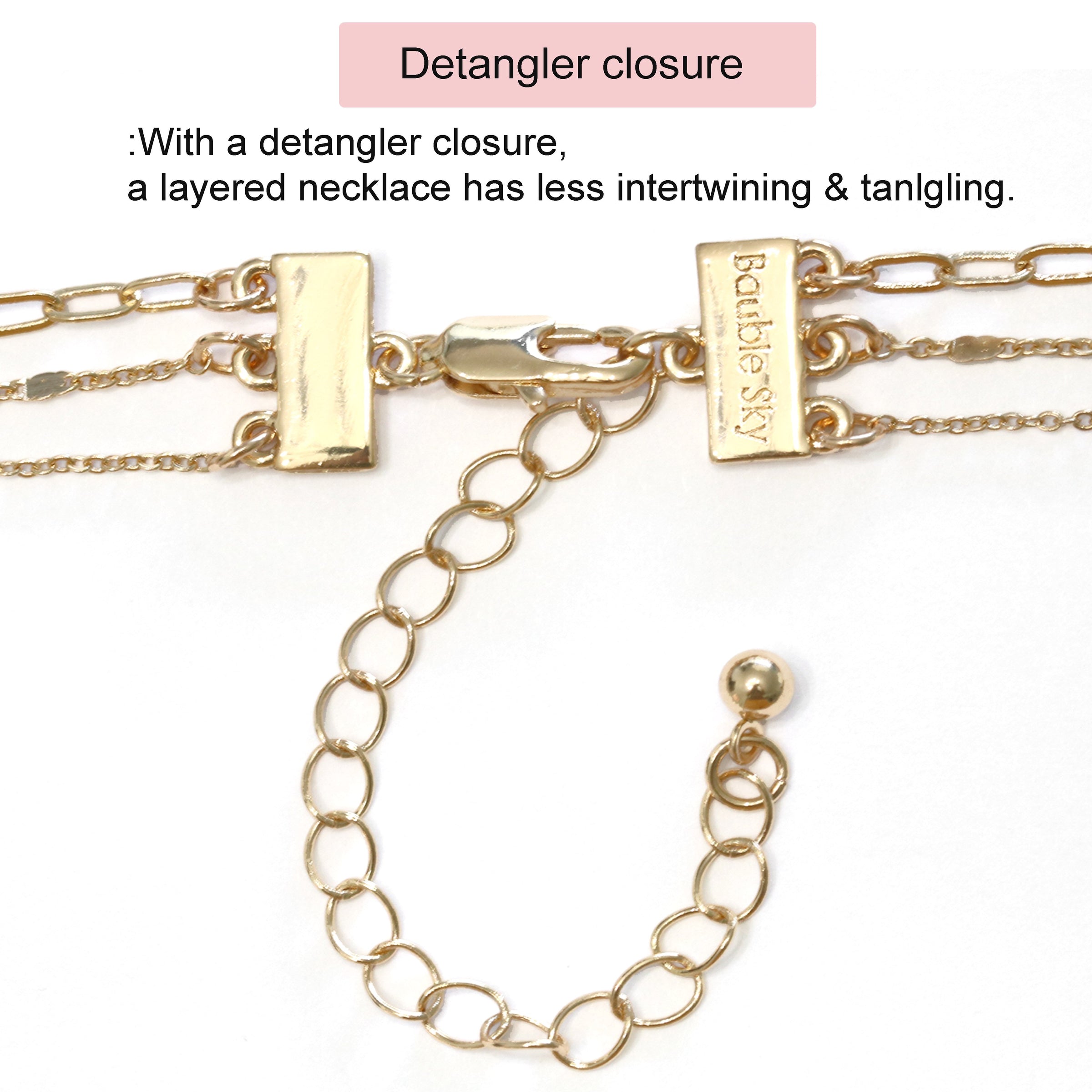 3 Layer Necklace with Charm - Bauble Sky