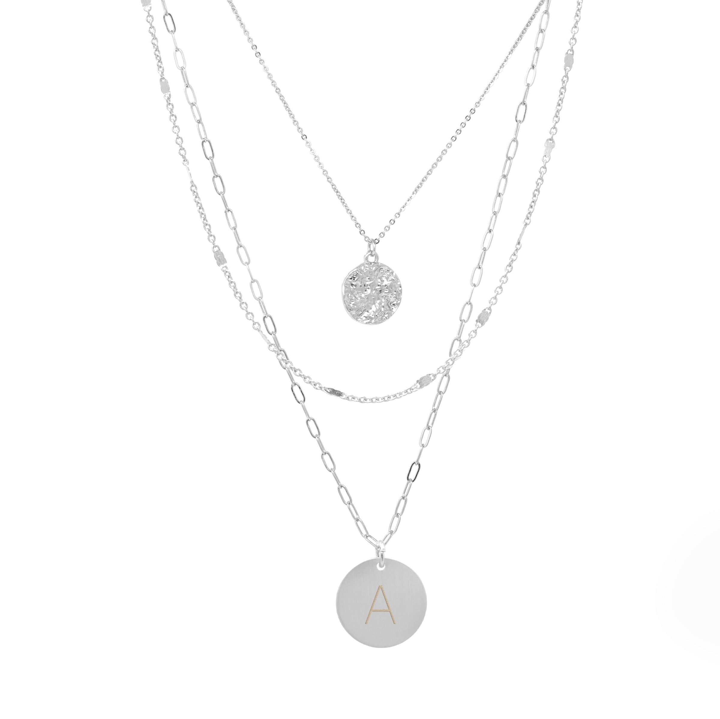 Personalized Initial & Name 3 Layer Necklace