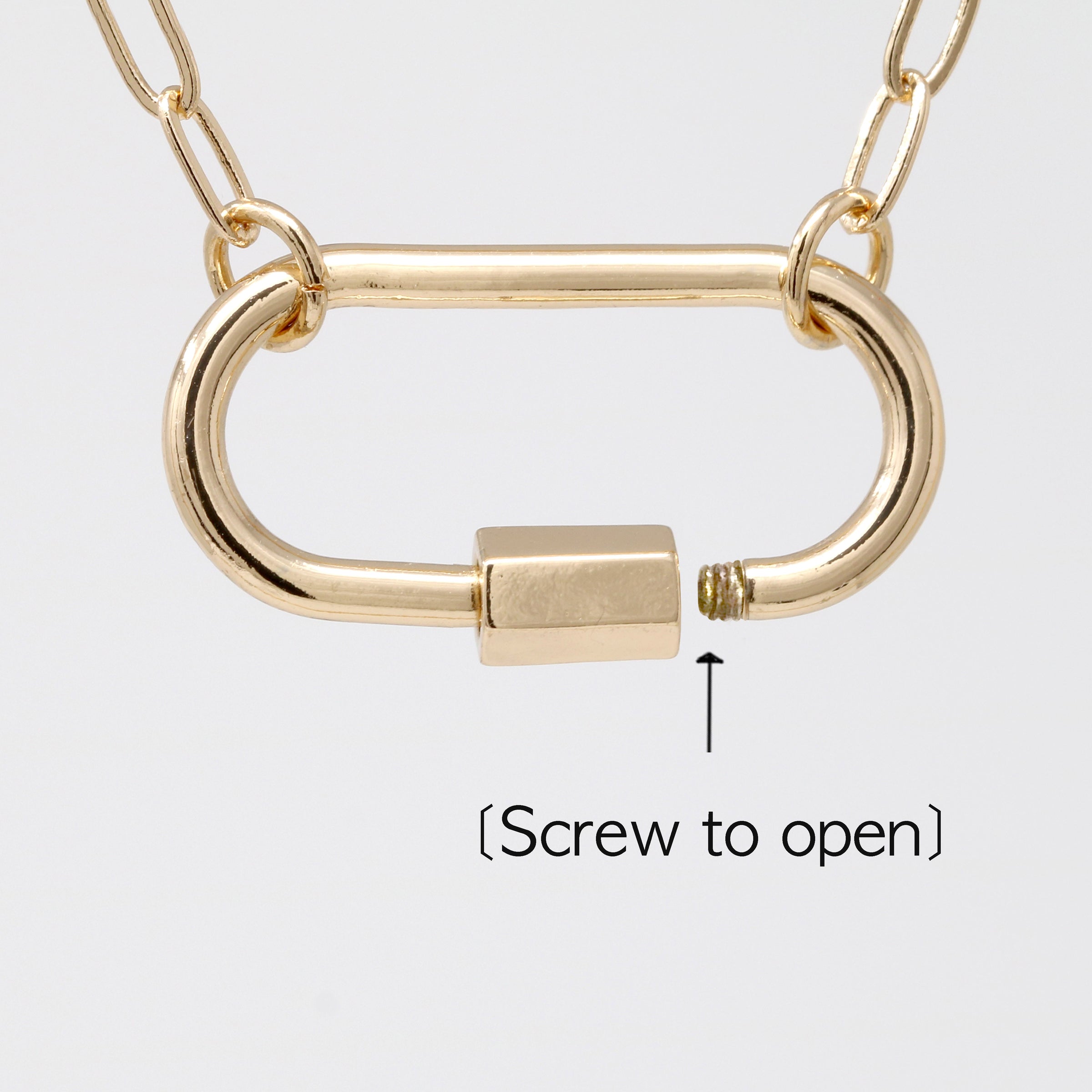 Personalized Carabiner Lock Initial Necklace